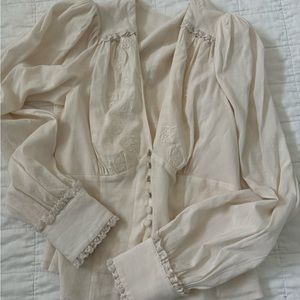 Reformation Lawrence Top in Cream